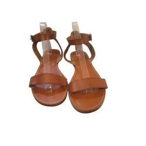 Mia Cognac Bon Sandals Flats With Buckles Size 9
